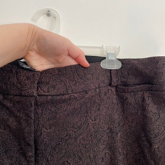 LANE BRYANT Plus Size Allie Skinny Ankle Pants Power Pockets Black Brown Paisley - Picture 8 of 14